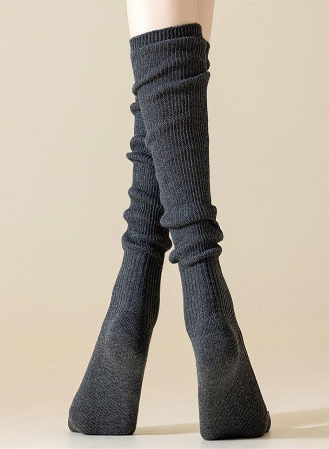 Antcher 4 Pairs Women's Slouch Socks, Cotton Knee High Split Toe Tabi Socks - Image 4